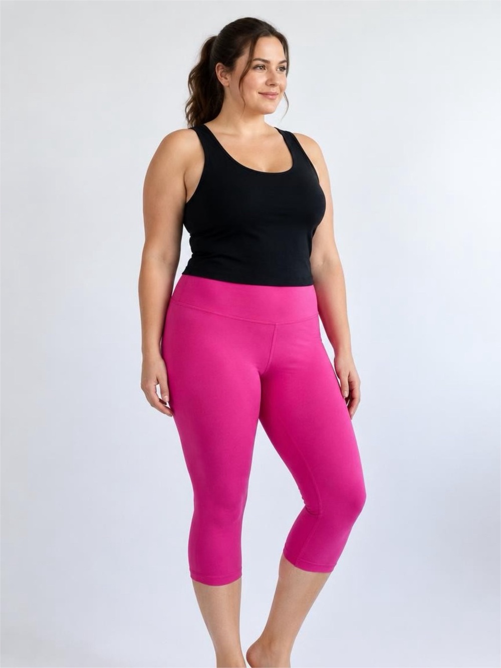 Lululemon Plus-Size High-Waist Capri Leggings - Pink